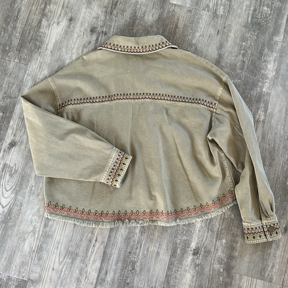 Zara embroidered cotton overshirt - Picture 9 of 12